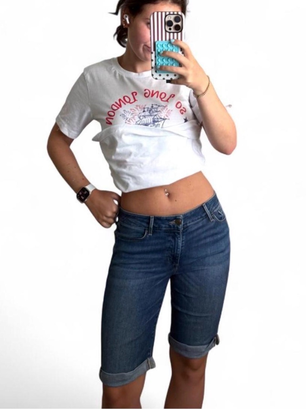 Eddie Bauer Y2K Vintage Denim Capri Shorts